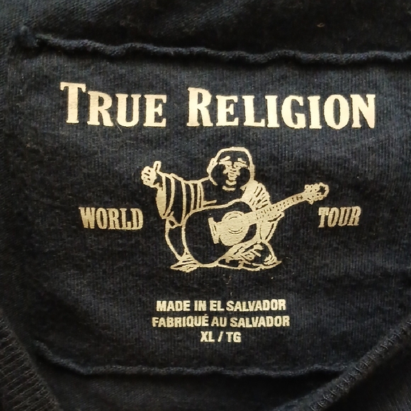 Mens XL True Religion Blue Short Sleeve Tee Classic Casual - Picture 2 of 5